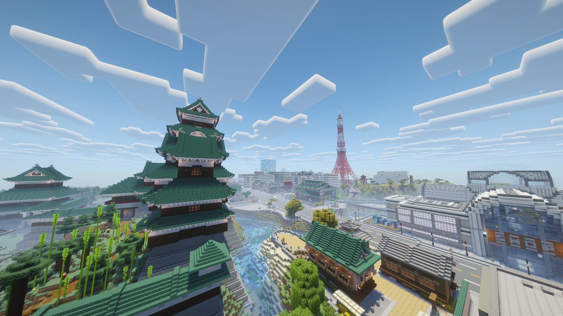 Tokyo Inspired City Map Screenshot 3 Tokyo Inspired City Map showing traditional buildings and the red Tokyo Tower