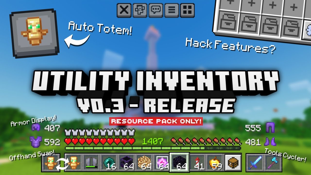 Utility Inventory Pack (1.21) – MCPE/Bedrock