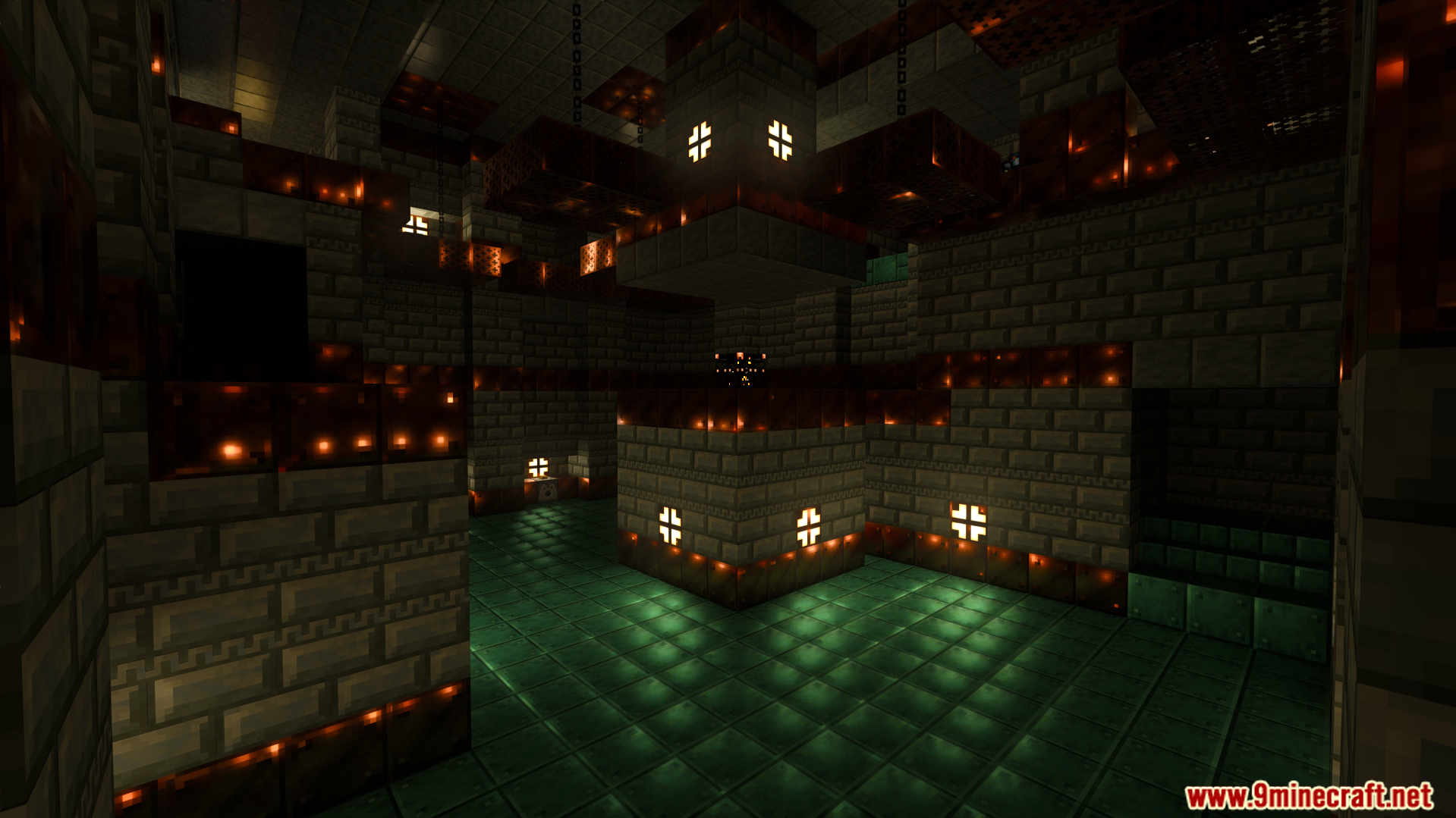 Vanilla RTX Opus Shader Screenshot 10 High quality normal maps create bumpy surfaces on tuff bricks and copper floors