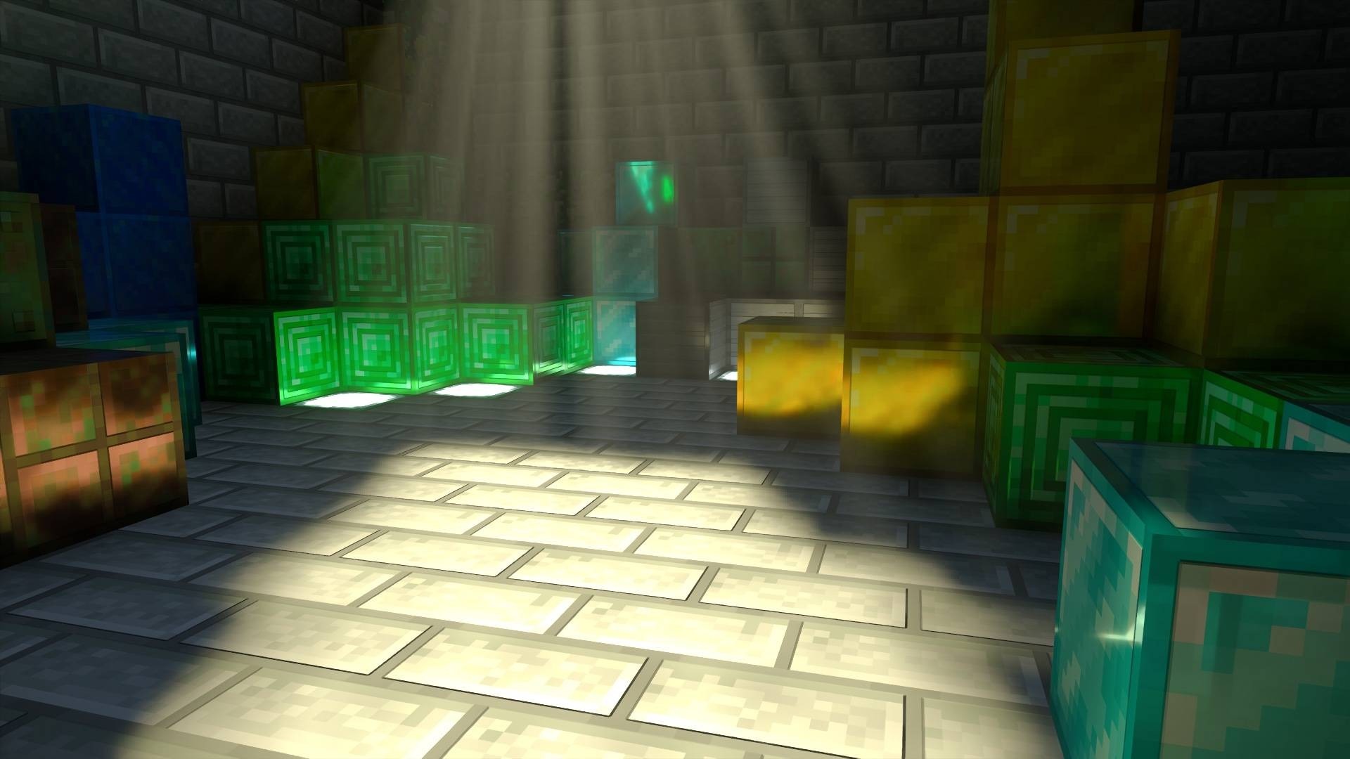 Vanilla RTX Texture Pack Screenshot 4 Ray tracing support adds detailed heightmaps and lighting to default blocks in game