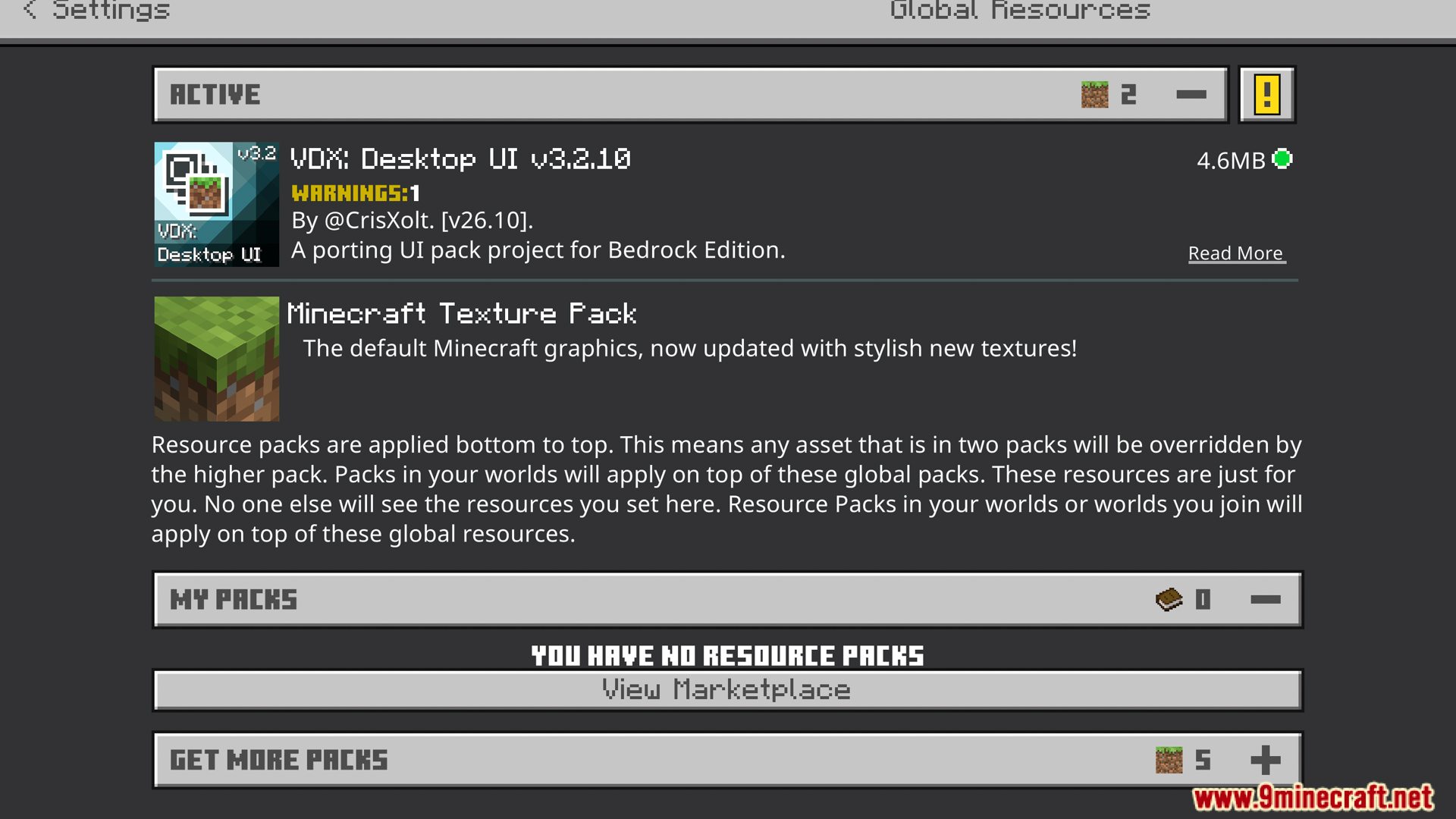 Activating the addon to get a classic computer style interface
