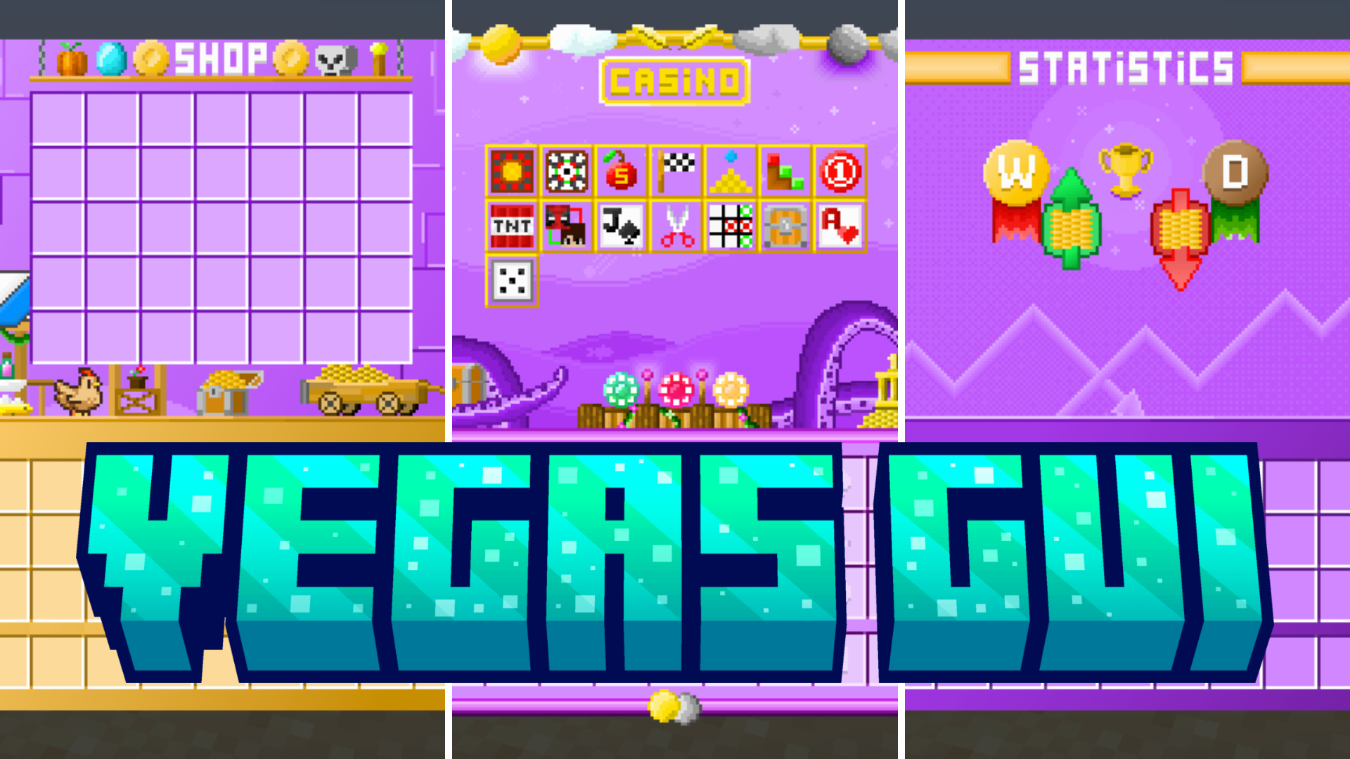 Vegas GUI Texture Pack (1.21) – MCPE/Bedrock