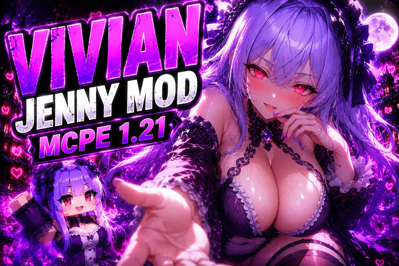 Vivian Mod for Minecraft Bedrock 1.21 – Jenny Addon for MCPE