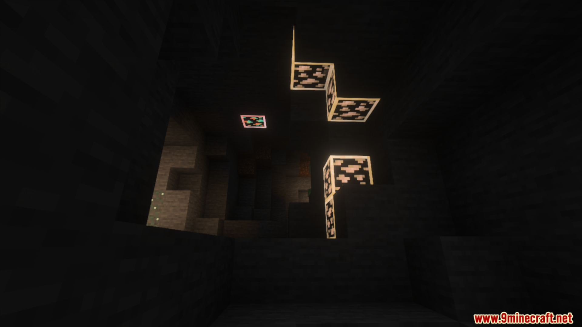 Voxen 2 Glowing Ores Texture Pack Screenshot 6 A stronger glow option makes outlined ores even more visible