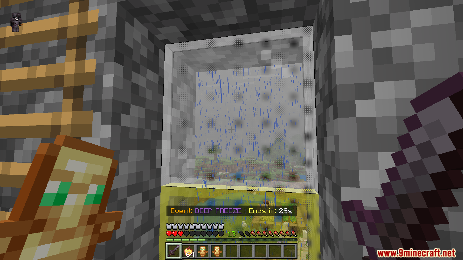 World Shift Dynamic Events Addon Screenshot 5 World Shift Dynamic Events Addon showing a deep freeze event through a glass window